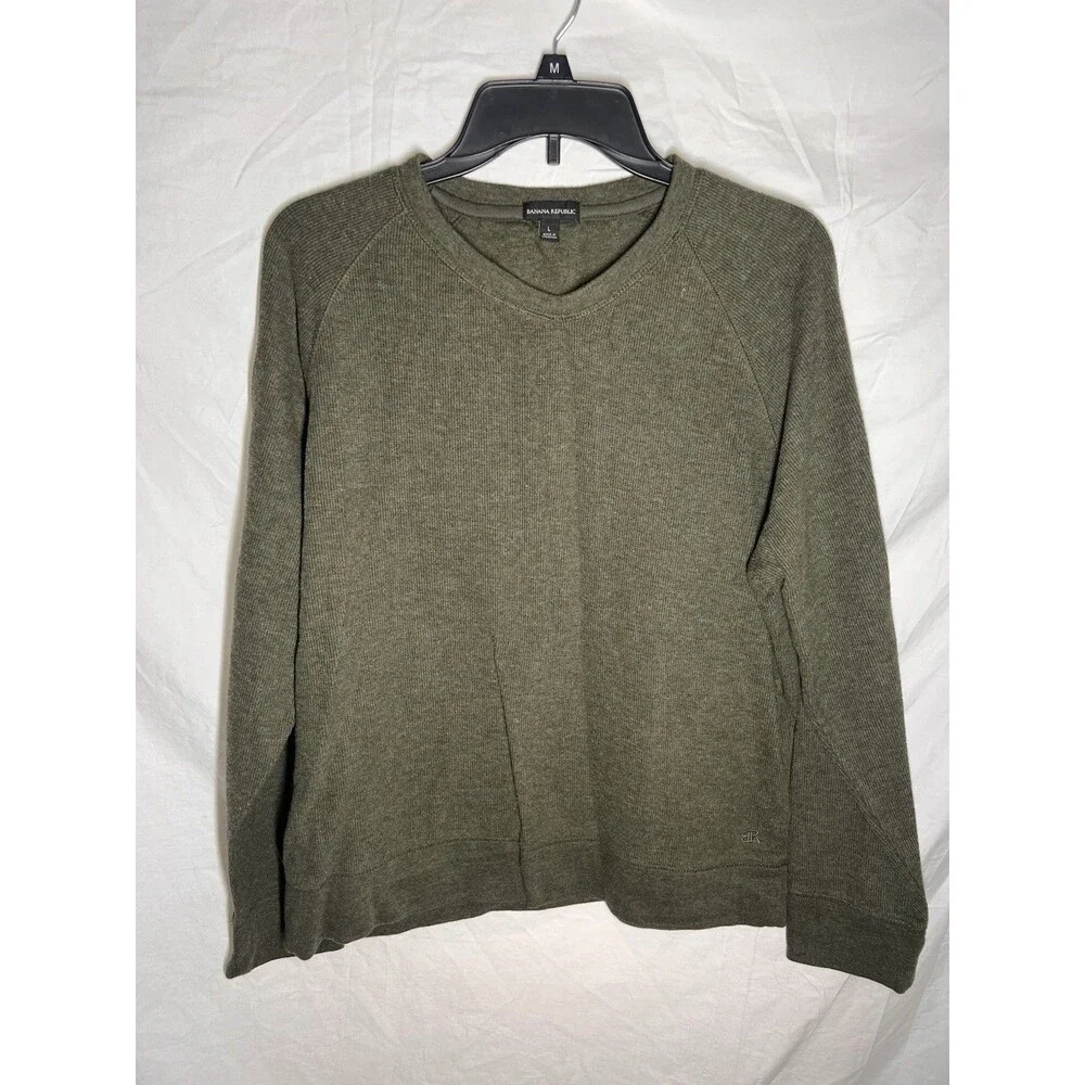 Banana Republic Green Long Sleeve Pullover Size Large